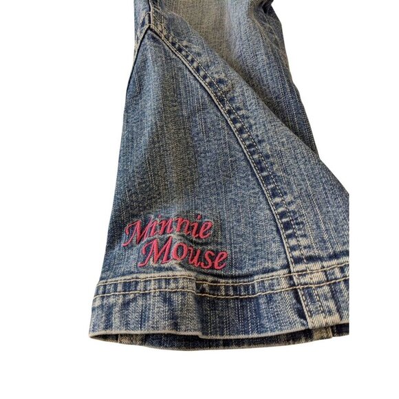 H&M x Disney Flare Leg Blue Jeans Girls Size 3-4 Yrs Mini Mouse Adjustable Waist - Picture 4 of 7